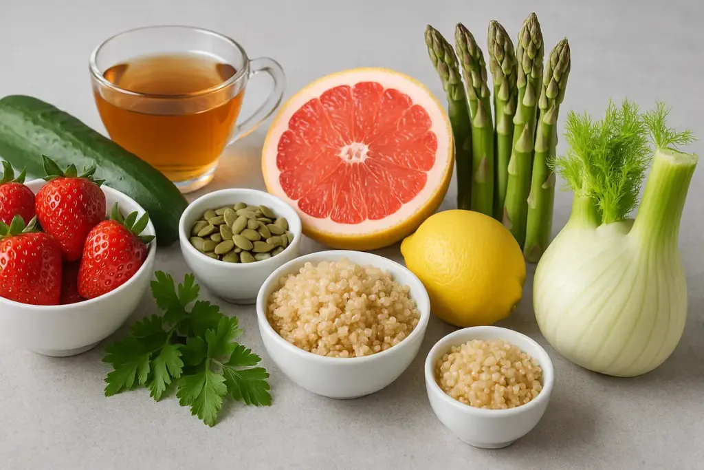 Alimenti drenanti nella dieta: Come usarli per ridurre gonfiore e ritenzione
