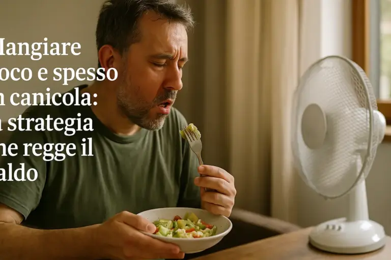 Mangiare poco e spesso in canicola: la strategia che regge il caldo