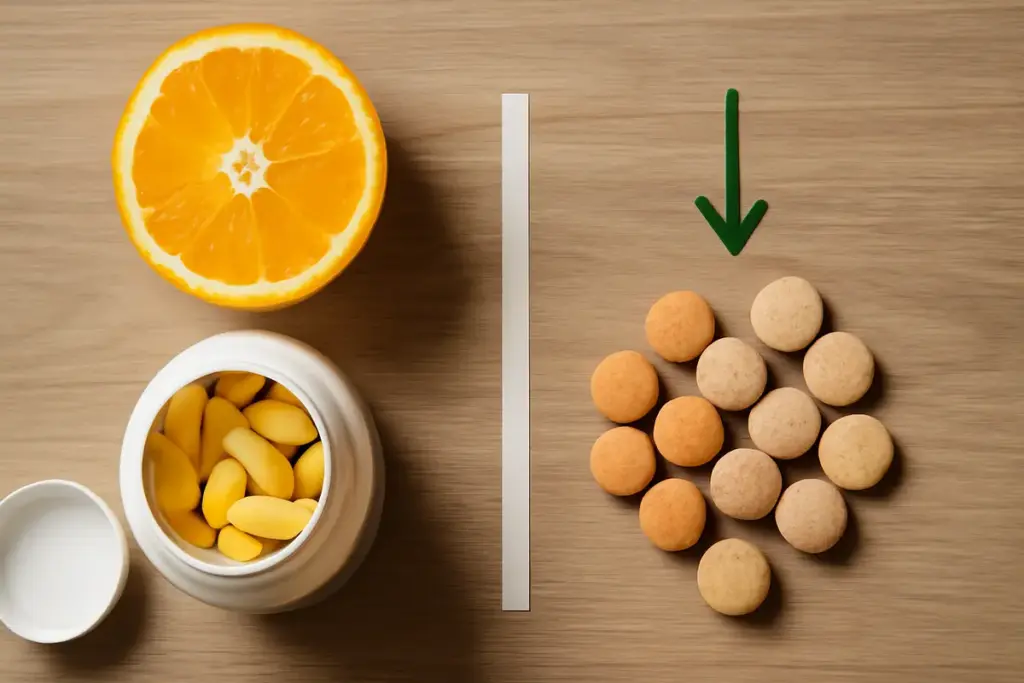 Vitamina C nei multivitaminici: la dose che divide i prodotti buoni dai mediocri